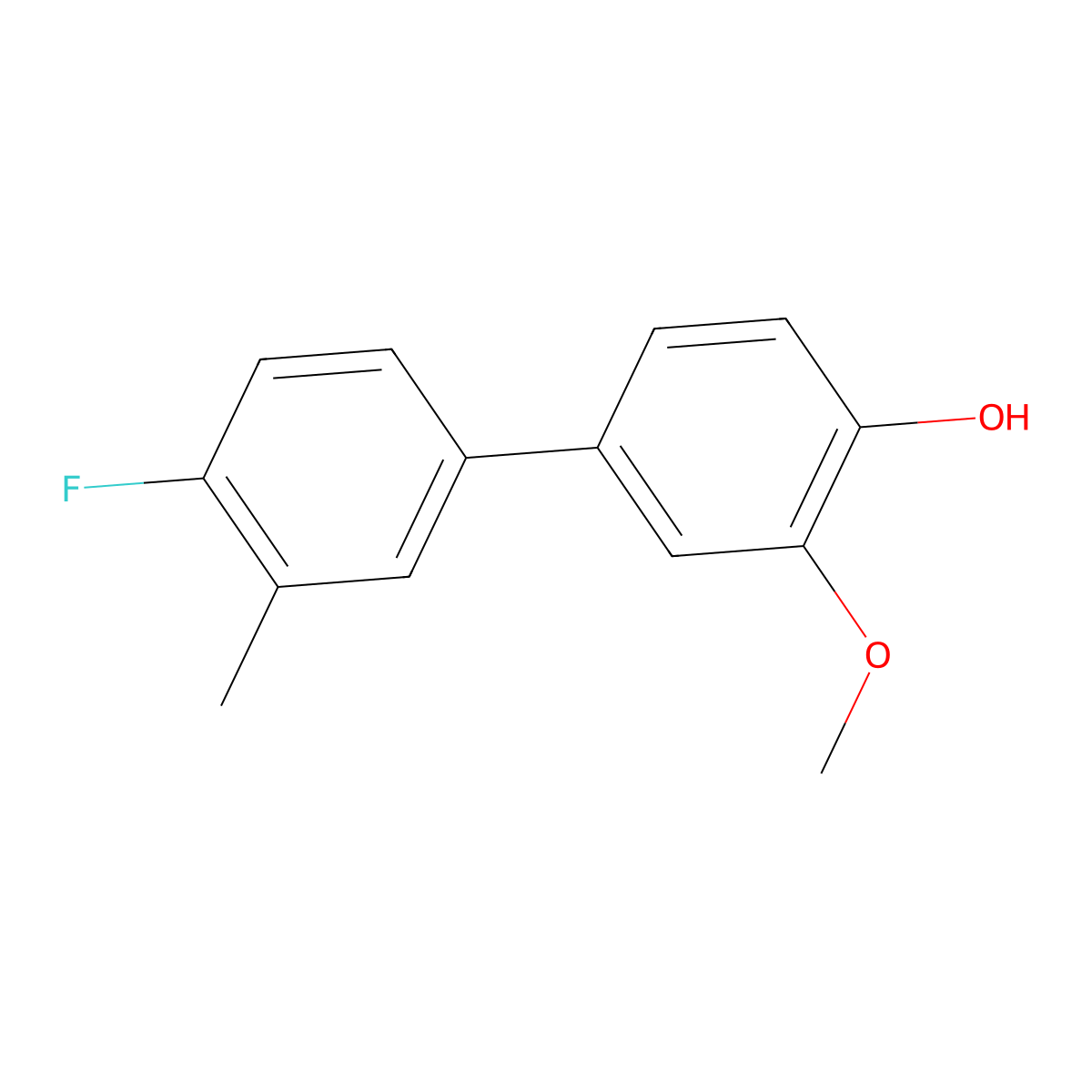 4-(4-Fluoro-3-methylphenyl)-2-methoxyphenol molecular structure, CAS 1261900-59-7