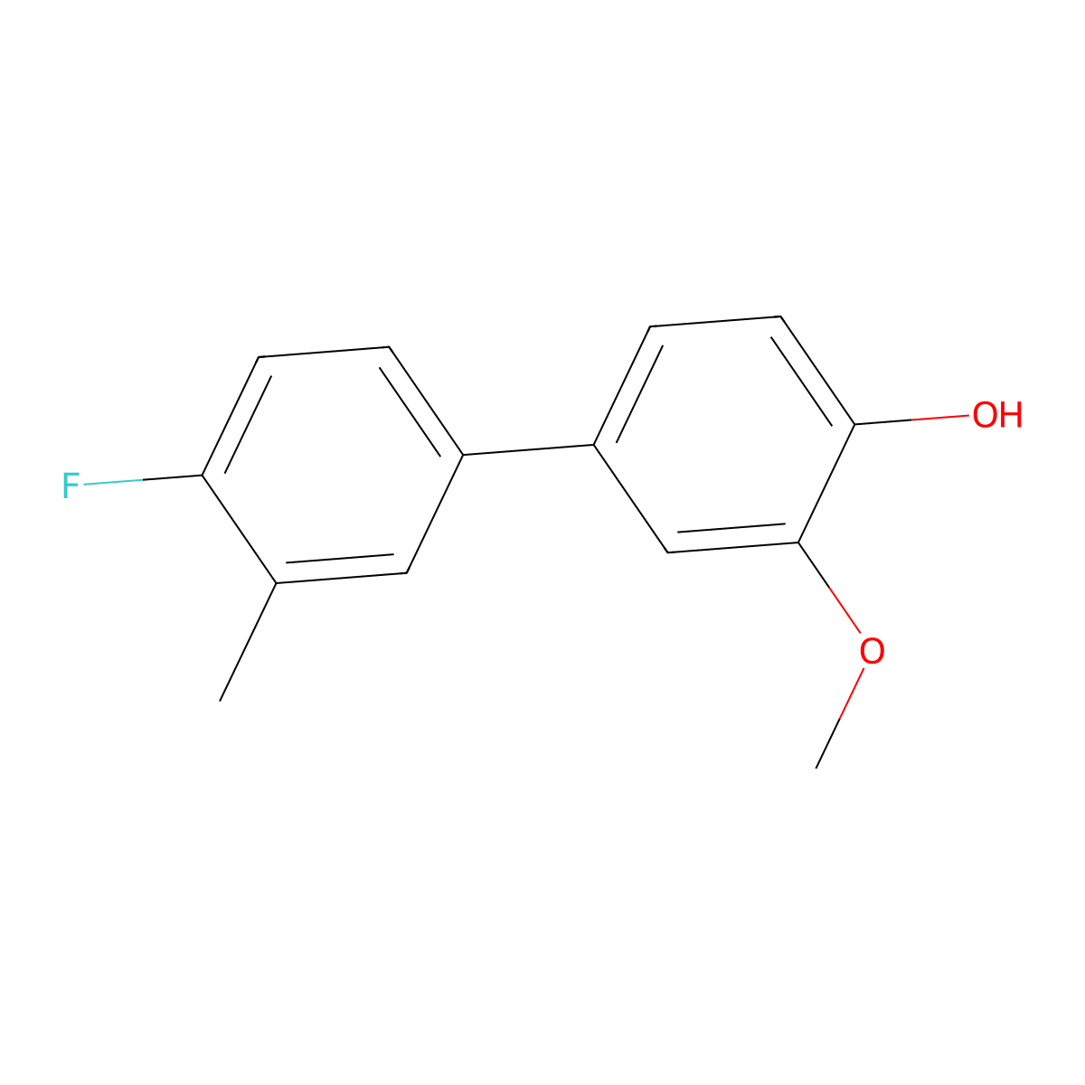 4-(4-Fluoro-3-methylphenyl)-2-methoxyphenol molecular structure, CAS 1261900-59-7