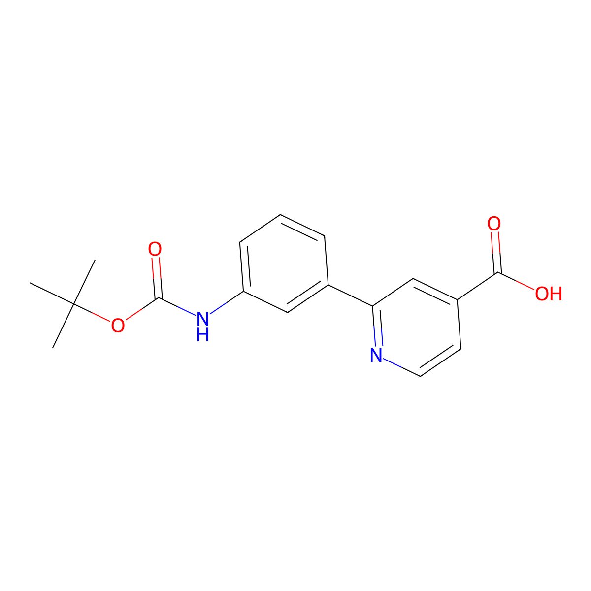 2-(3-BOC-Aminophenyl)isonicotinic acid molecular structure, CAS 1261900-63-3