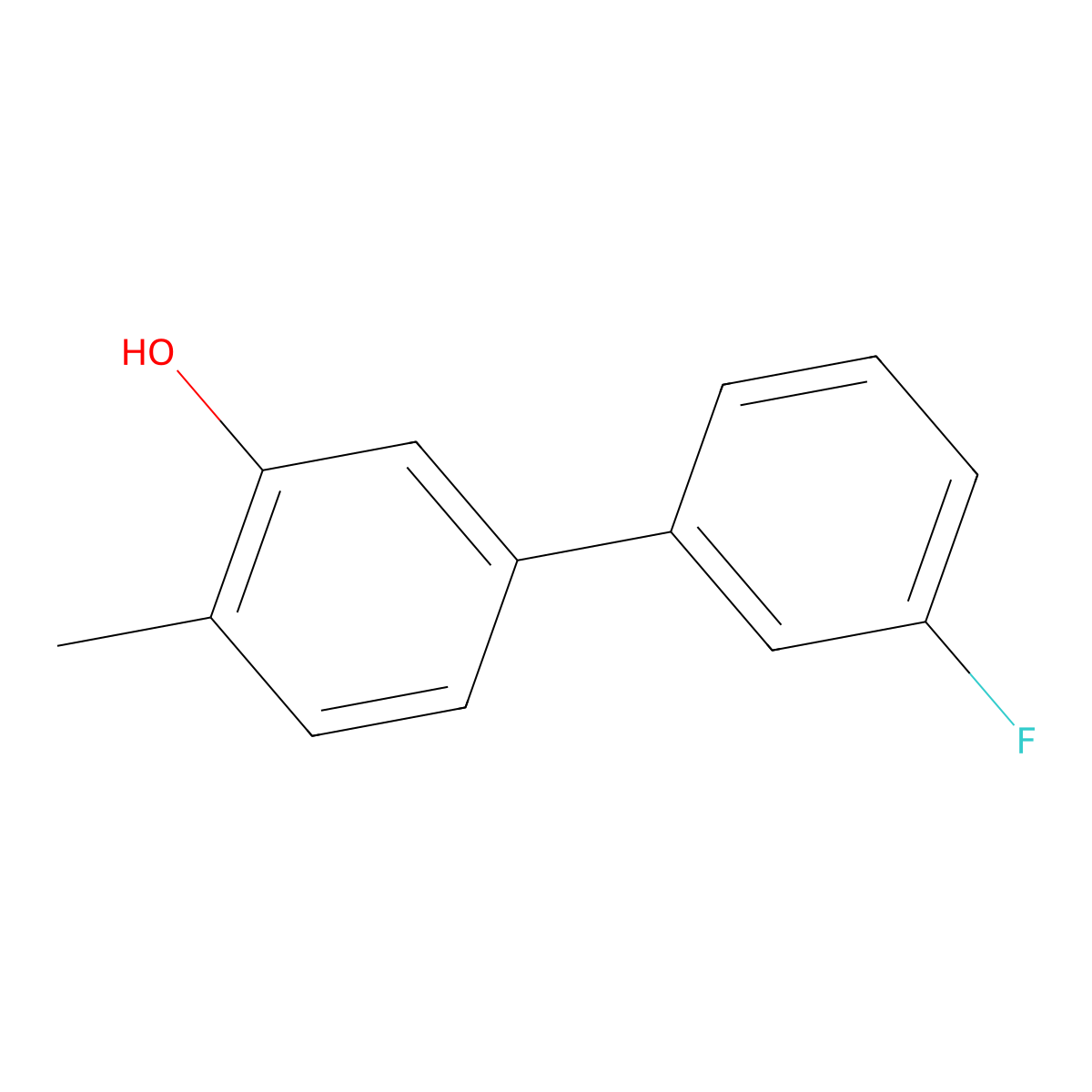 5-(3-Fluorophenyl)-2-methylphenol molecular structure, CAS 1261900-72-4