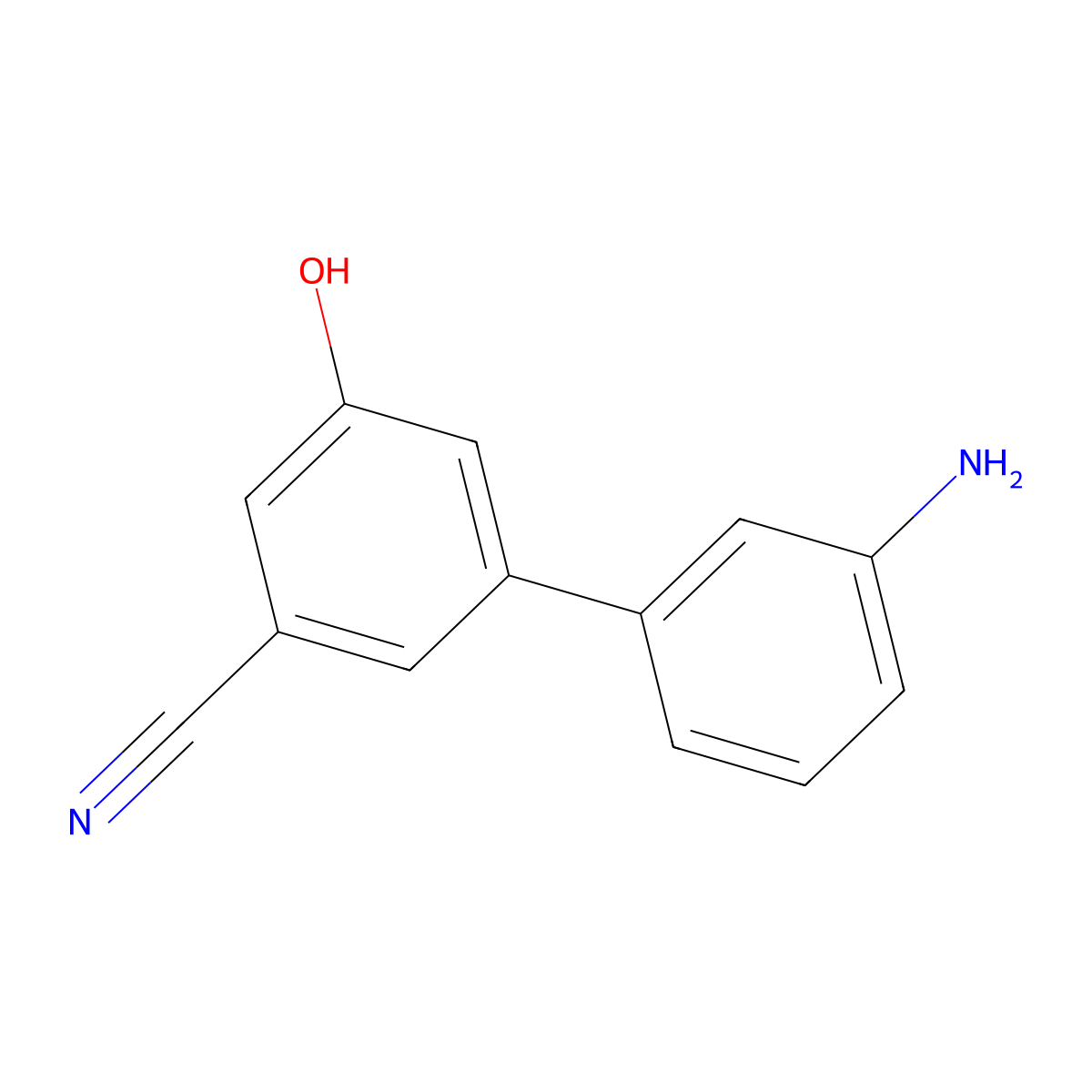 5-(3-Aminophenyl)-3-cyanophenol molecular structure, CAS 1261900-78-0