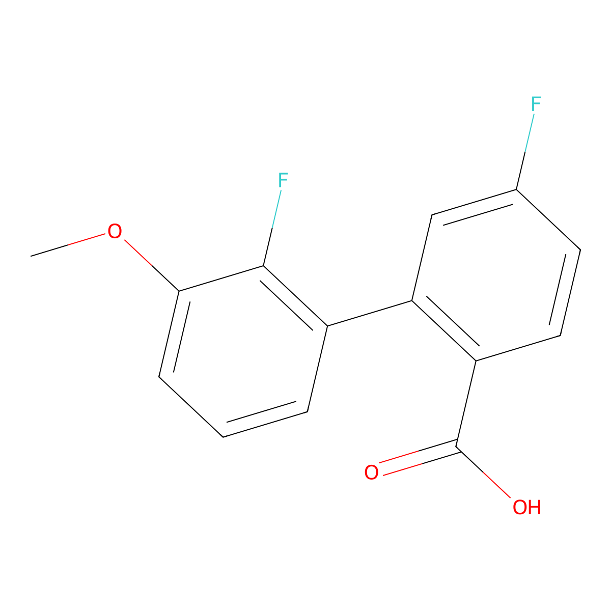 4-Fluoro-2-(2-fluoro-3-methoxyphenyl)benzoic acid molecular structure, CAS 1261900-79-1