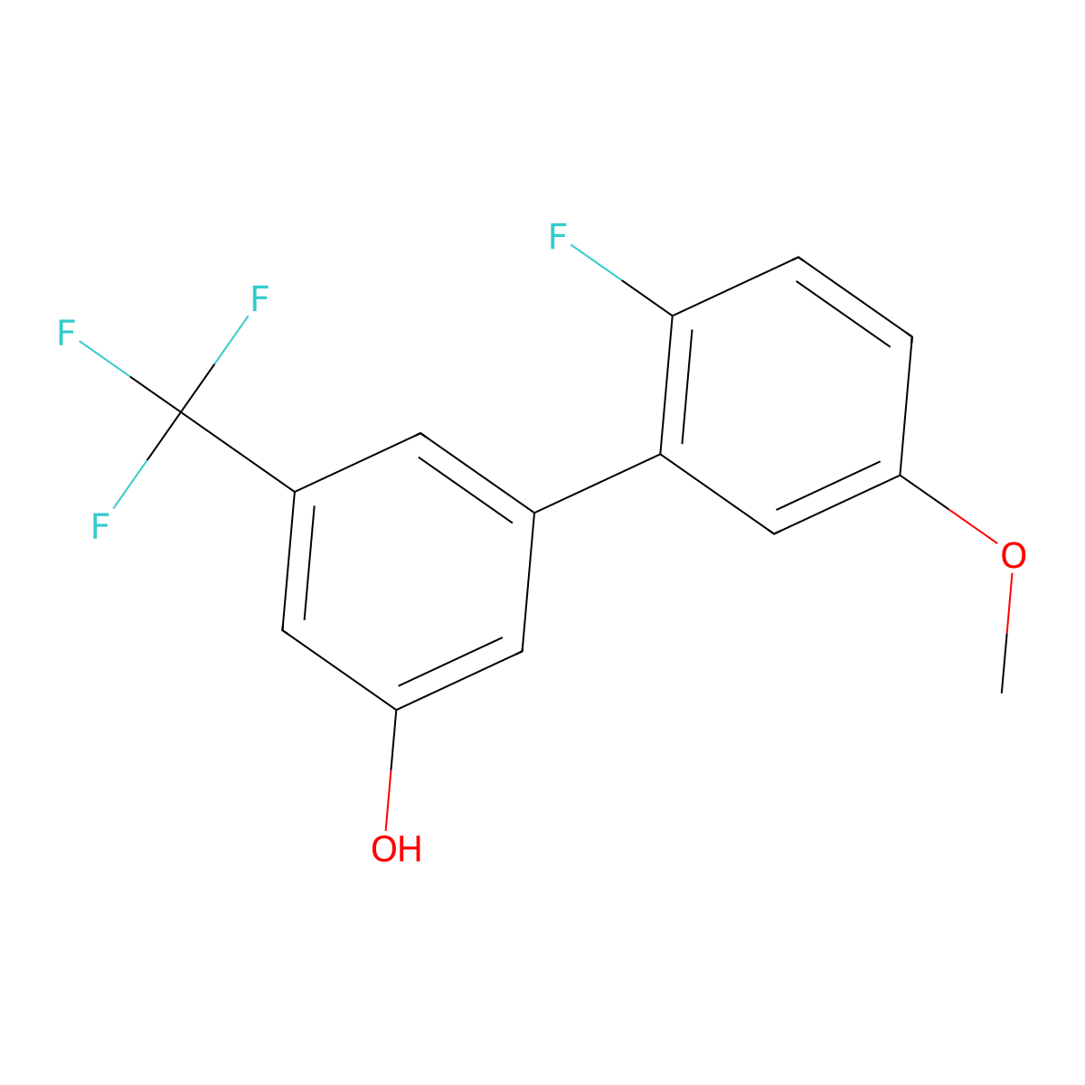 5-(2-Fluoro-5-methoxyphenyl)-3-trifluoromethylphenol molecular structure, CAS 1261900-88-2