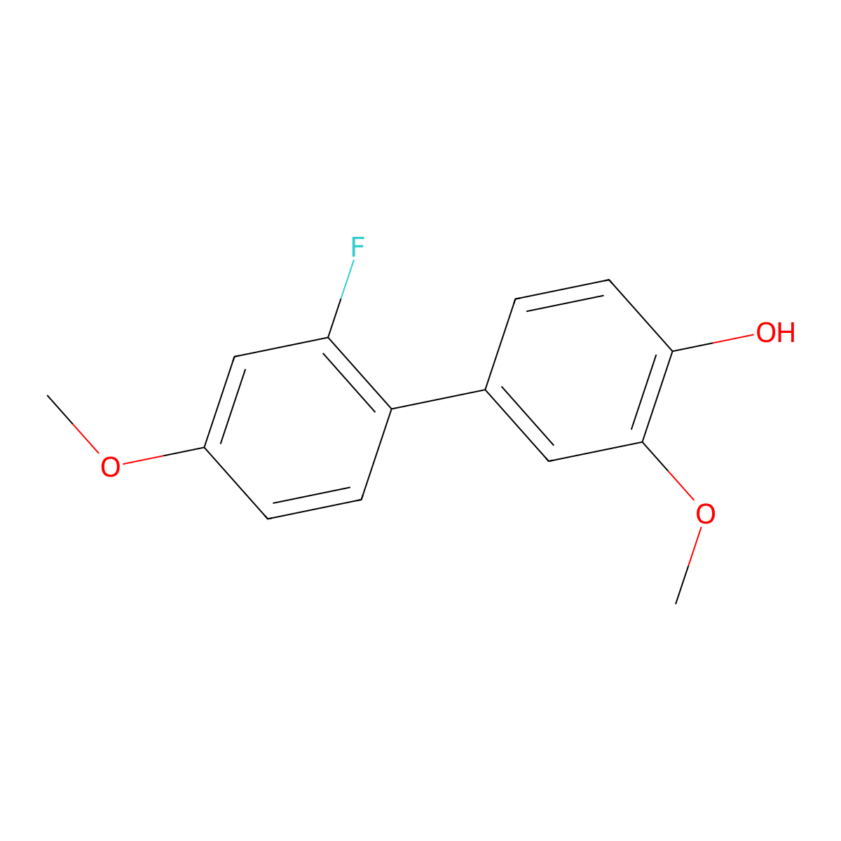 4-(2-Fluoro-4-methoxyphenyl)-2-methoxyphenol molecular structure, CAS 1261900-89-3