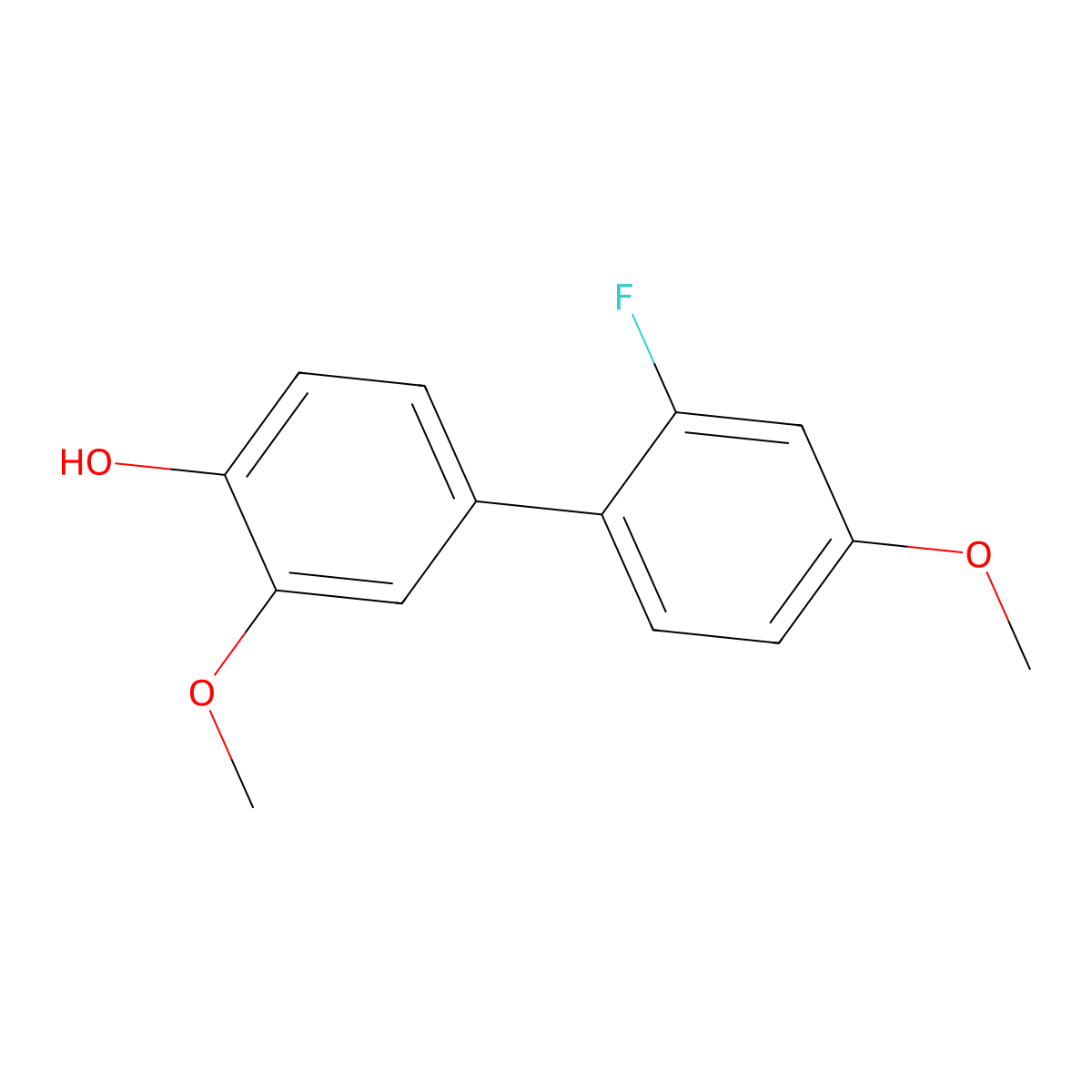 4-(2-Fluoro-4-methoxyphenyl)-2-methoxyphenol molecular structure, CAS 1261900-89-3