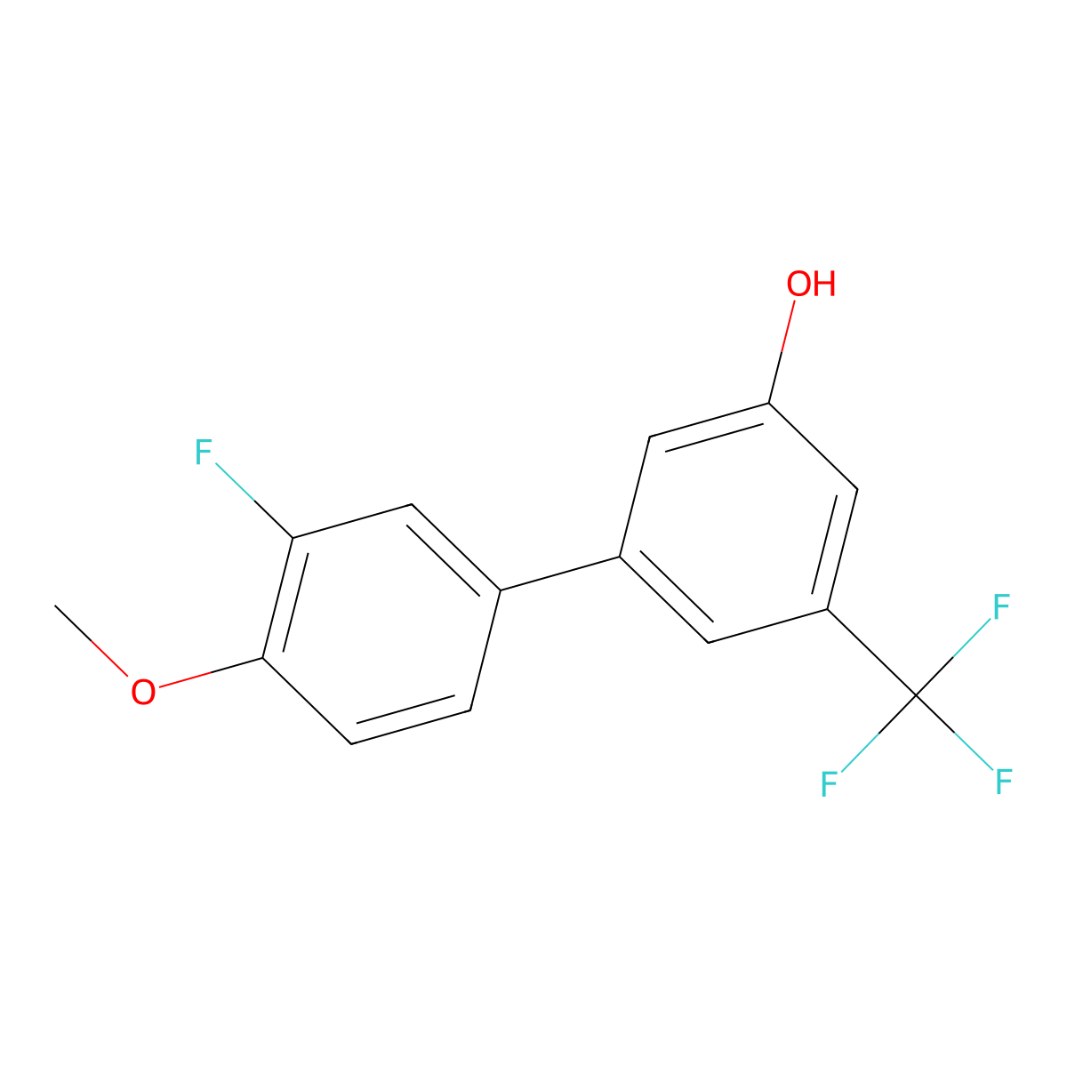 5-(3-Fluoro-4-methoxyphenyl)-3-trifluoromethylphenol molecular structure, CAS 1261900-92-8