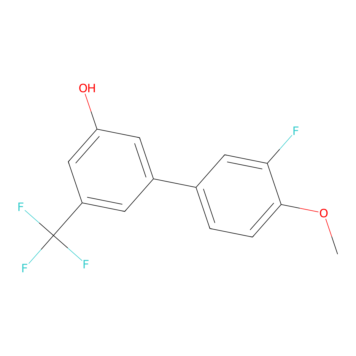 5-(3-Fluoro-4-methoxyphenyl)-3-trifluoromethylphenol molecular structure, CAS 1261900-92-8