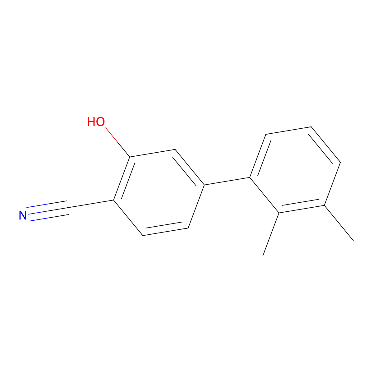 2-Cyano-5-(2,3-dimethylphenyl)phenol molecular structure, CAS 1261900-93-9