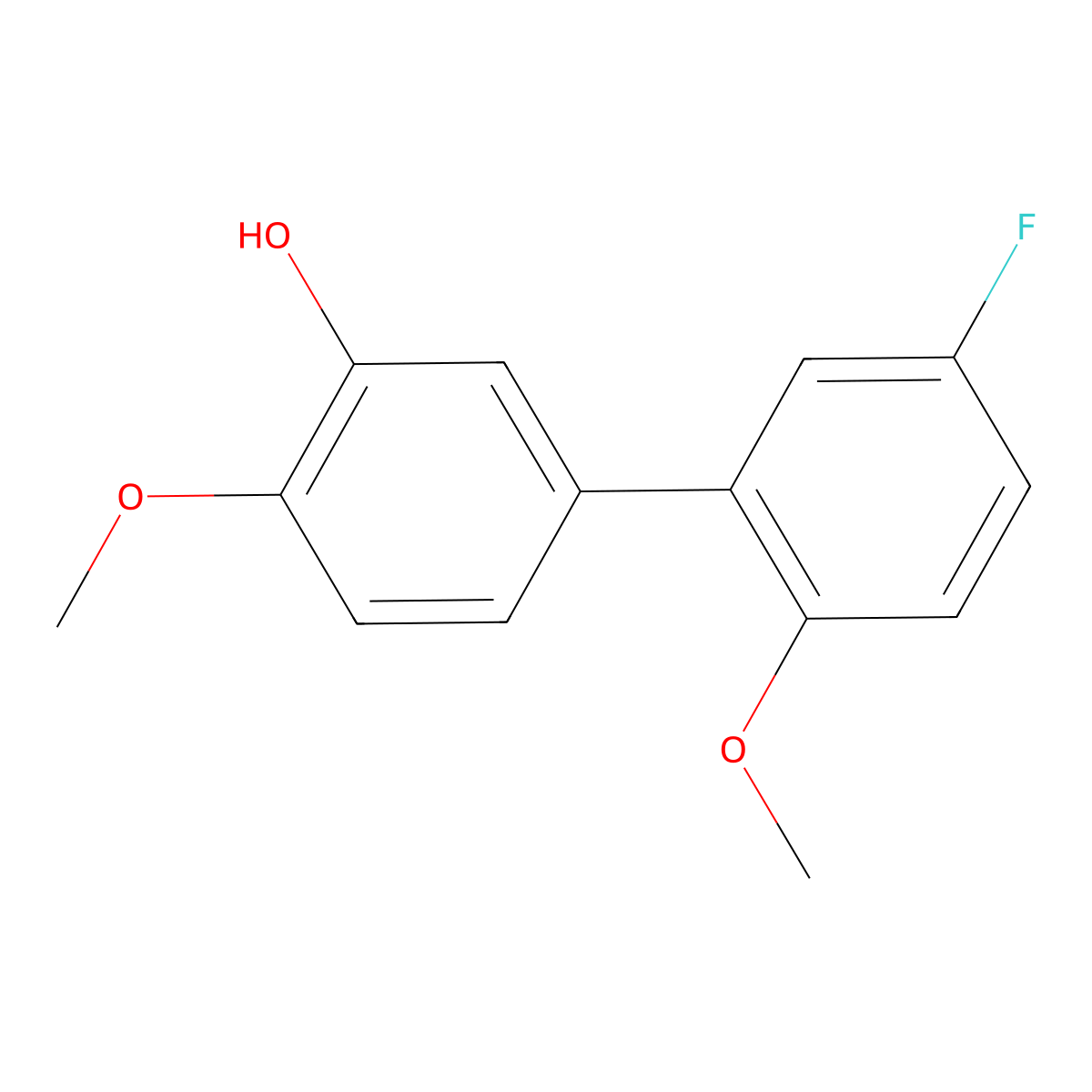 5-(5-Fluoro-2-methoxyphenyl)-2-methoxyphenol molecular structure, CAS 1261900-98-4