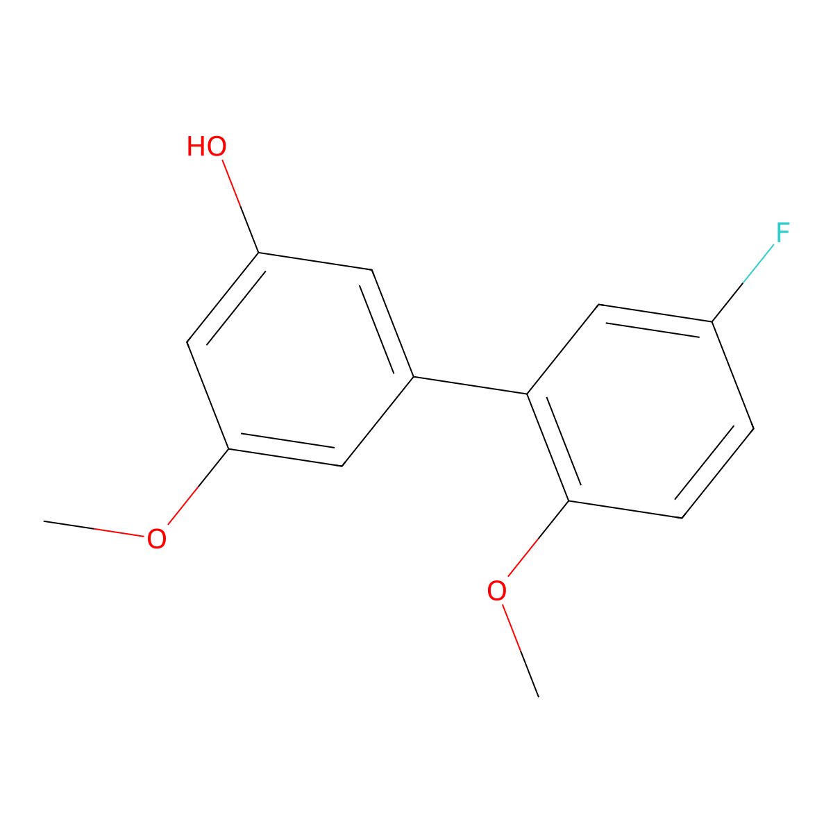 5'-Fluoro-2',5-dimethoxy[1,1'-biphenyl]-3-ol molecular structure, CAS 1261901-05-6