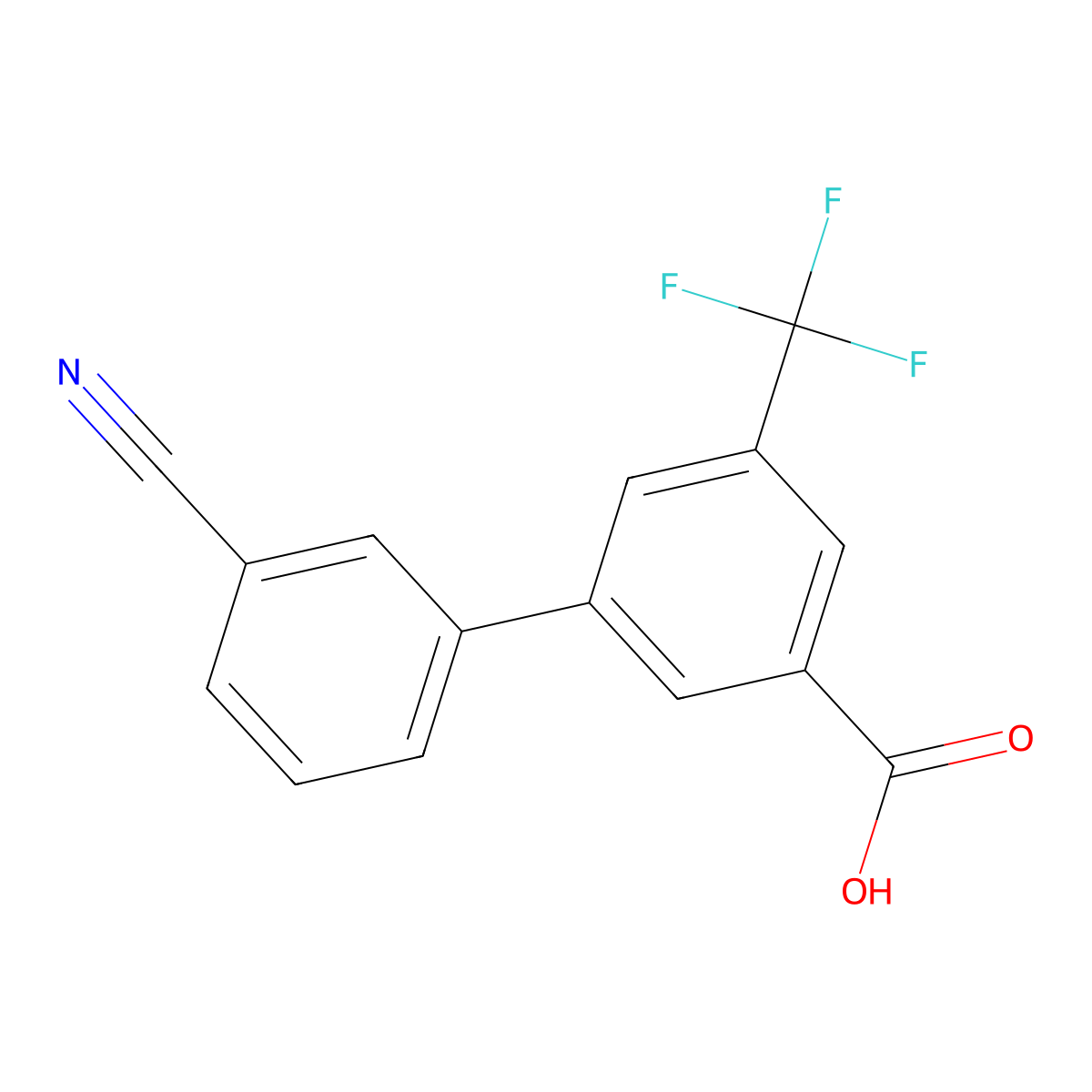 3-(3-Cyanophenyl)-5-trifluoromethylbenzoic acid molecular structure, CAS 1261901-06-7
