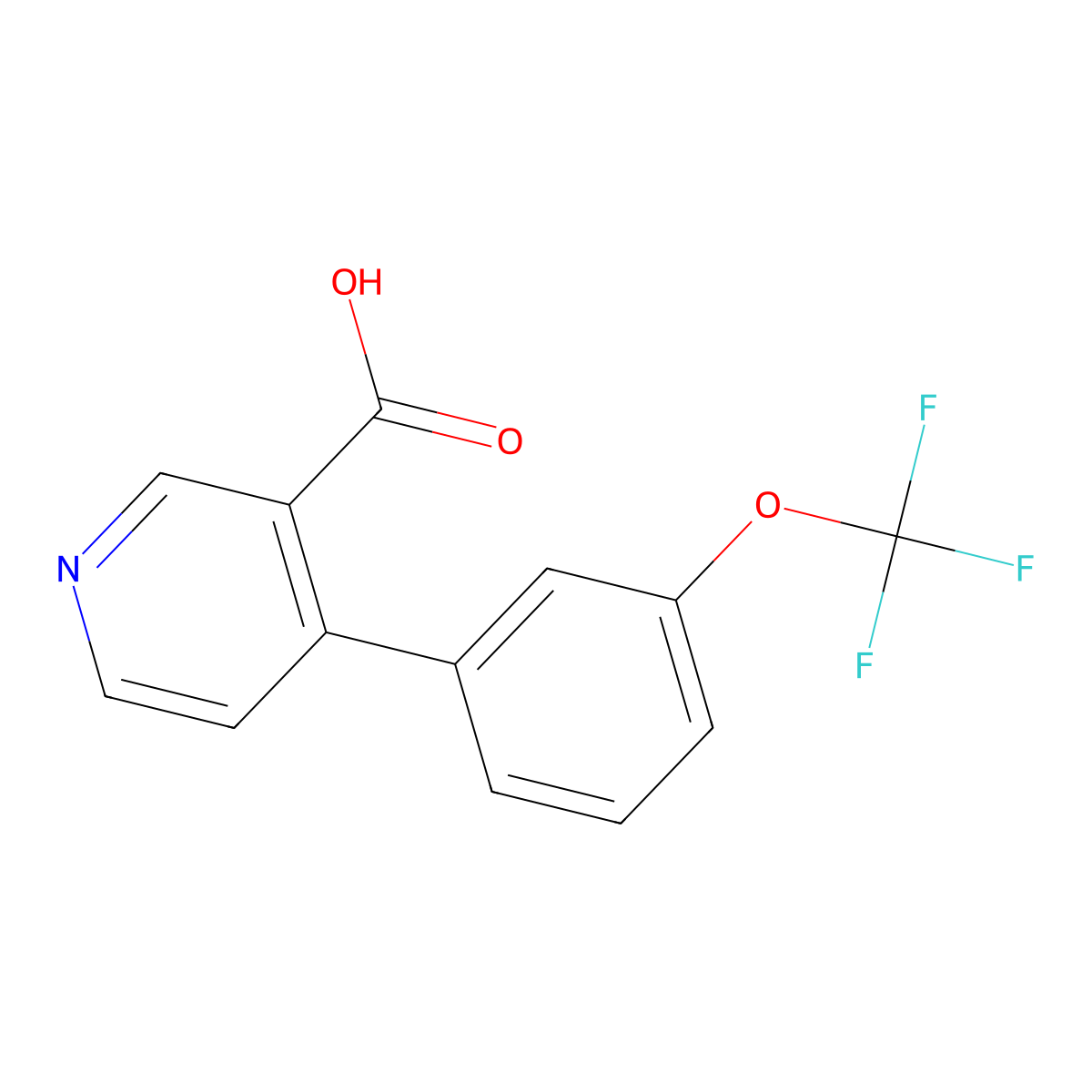 4-[3-(Trifluoromethoxy)phenyl]pyridine-3-carboxylic acid molecular structure, CAS 1261901-13-6