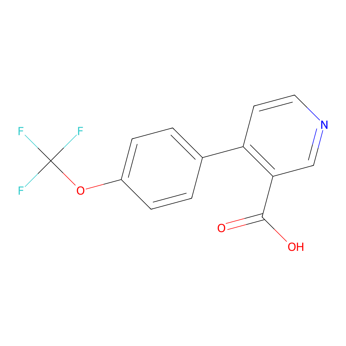 4-[4-(Trifluoromethoxy)phenyl]pyridine-3-carboxylic acid molecular structure, CAS 1261901-21-6
