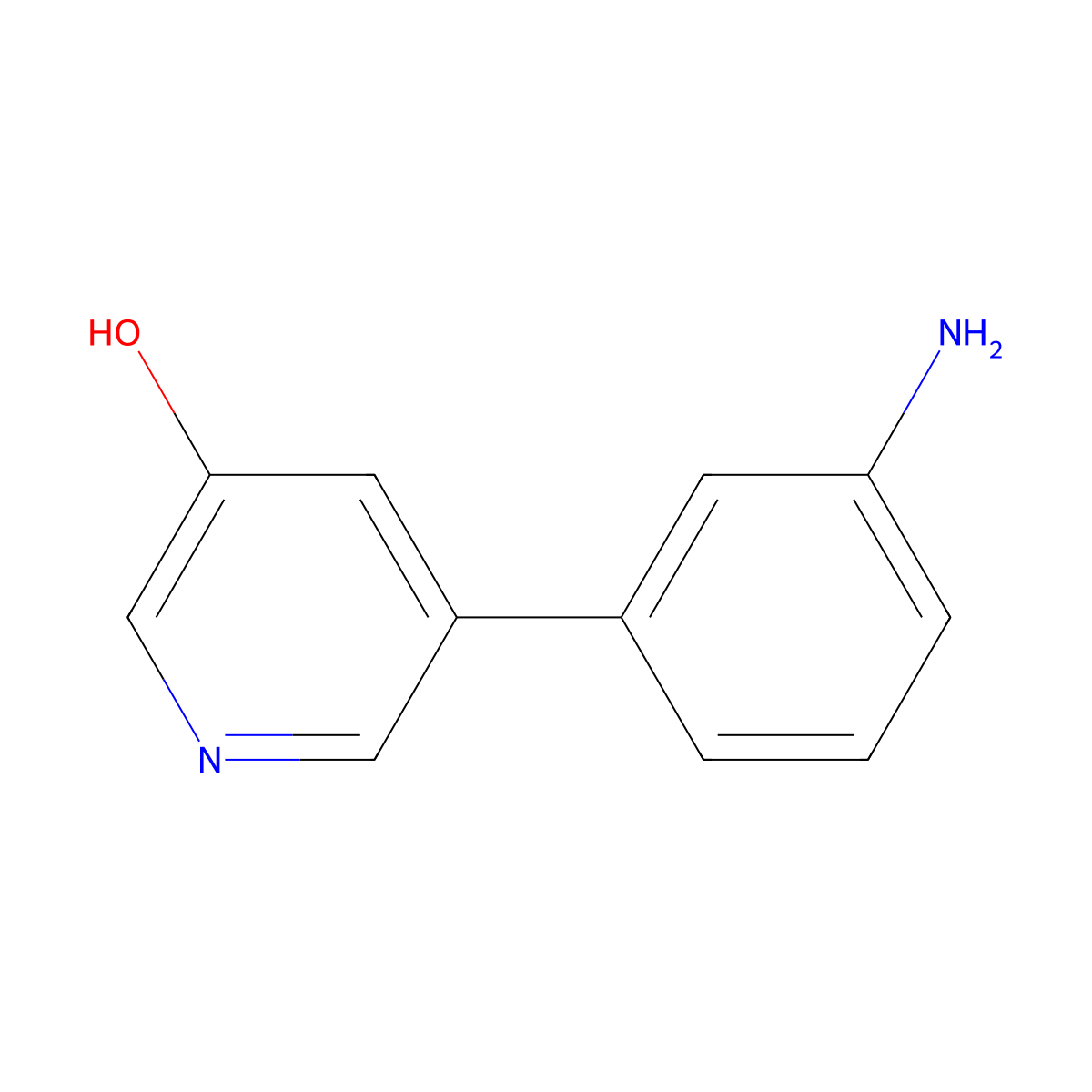 5-(3-Aminophenyl)pyridin-3-ol molecular structure, CAS 1261901-32-9