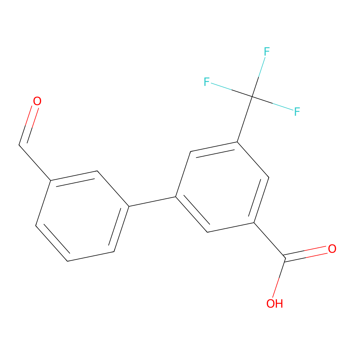 3-(3-Formylphenyl)-5-trifluoromethylbenzoic acid molecular structure, CAS 1261901-47-6