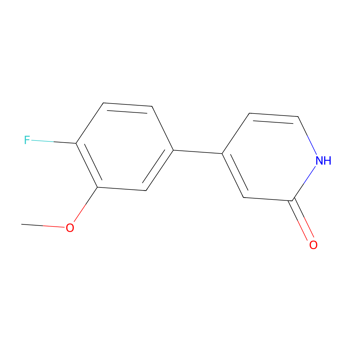 4-(4-Fluoro-3-methoxyphenyl)pyridin-2(1H)-one molecular structure, CAS 1261901-50-1