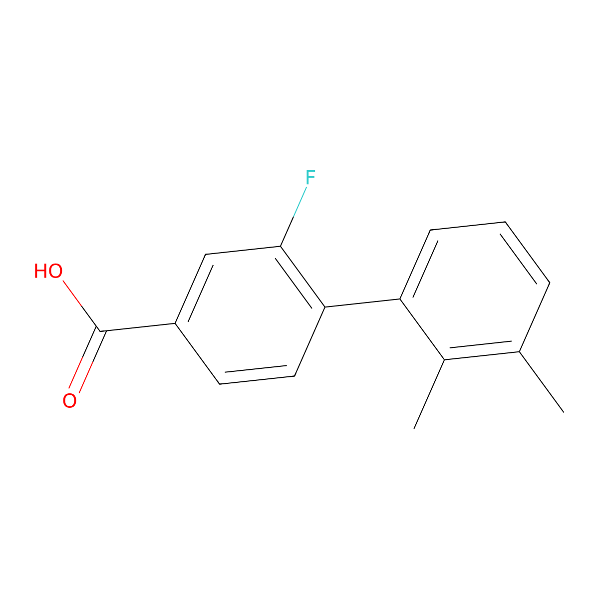 4-(2,3-Dimethylphenyl)-3-fluorobenzoic acid molecular structure, CAS 1261901-58-9