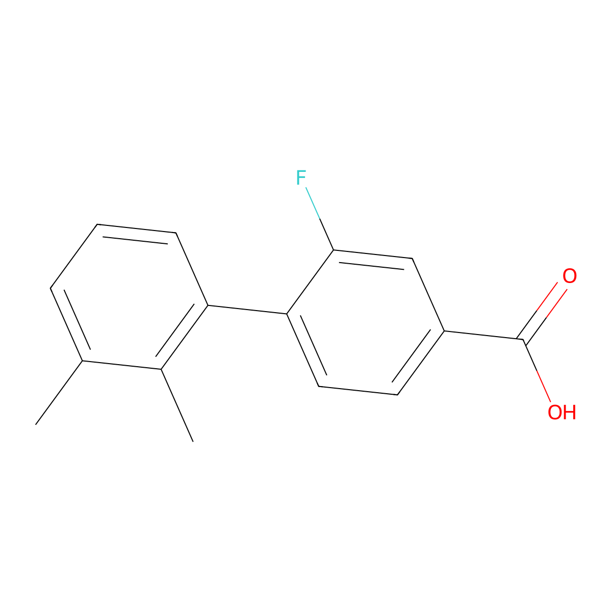 4-(2,3-Dimethylphenyl)-3-fluorobenzoic acid molecular structure, CAS 1261901-58-9