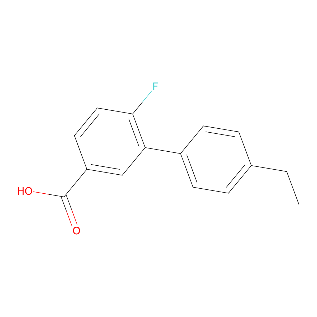 3-(4-Ethylphenyl)-4-fluorobenzoic acid molecular structure, CAS 1261901-66-9