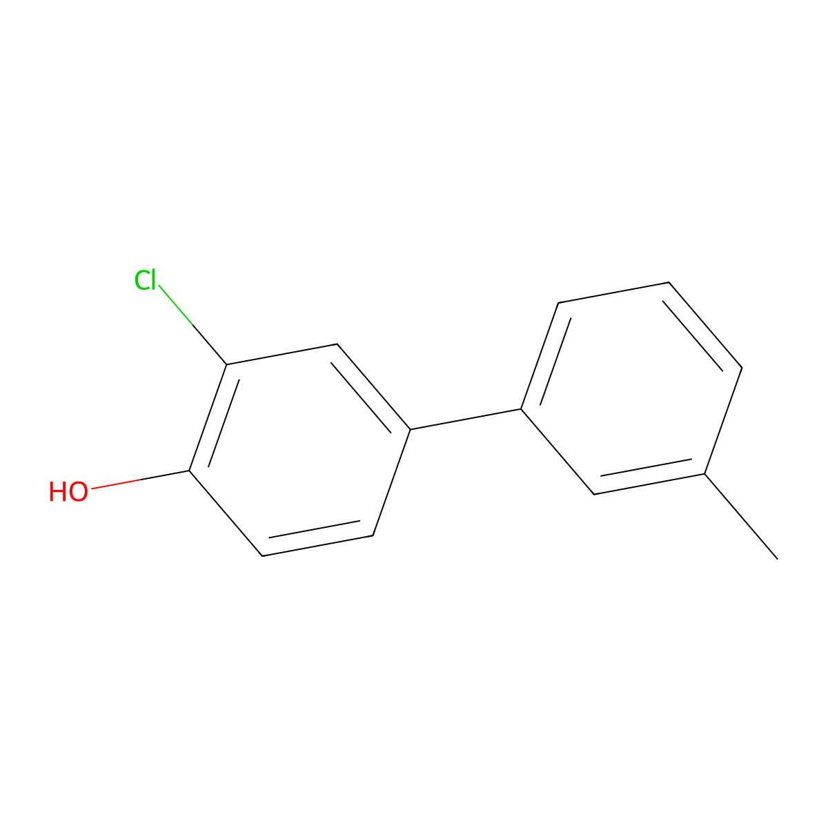 2-Chloro-4-(3-methylphenyl)phenol molecular structure, CAS 1261901-88-5