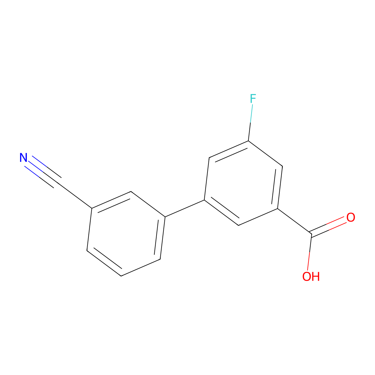 3-(3-Cyanophenyl)-5-fluorobenzoic acid molecular structure, CAS 1261901-94-3