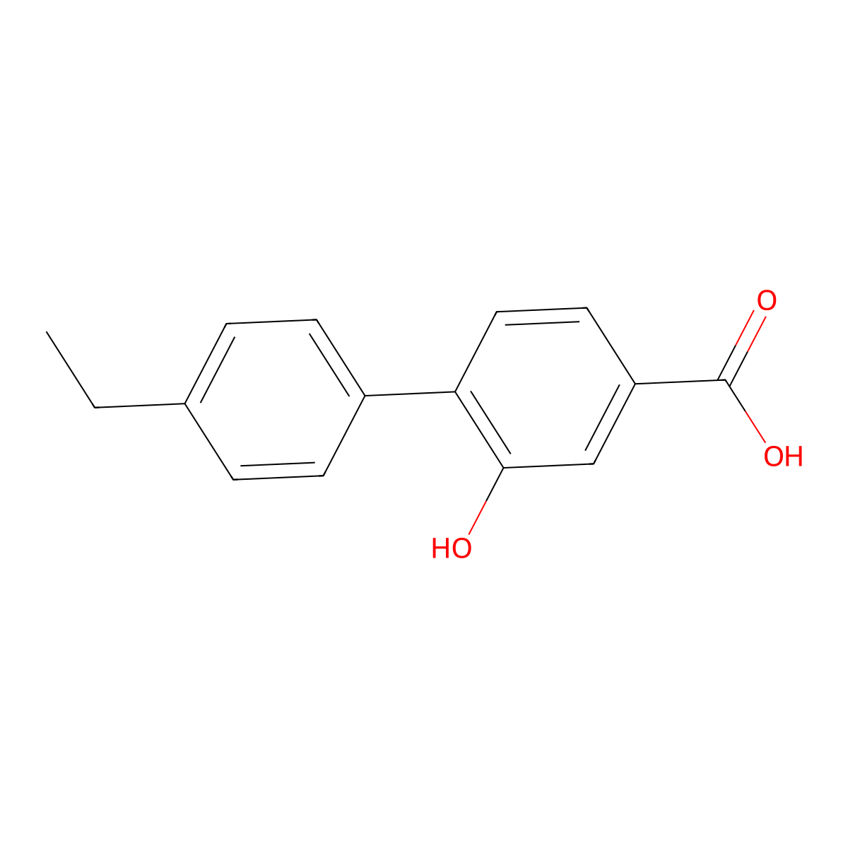 4-(4-Ethylphenyl)-3-hydroxybenzoic acid molecular structure, CAS 1261901-95-4