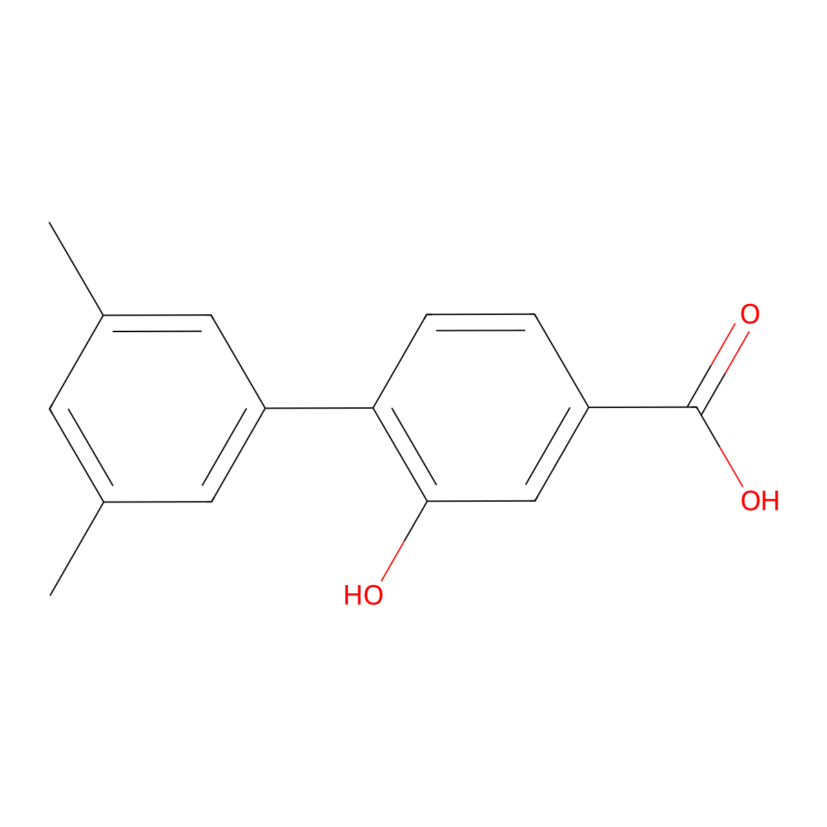 4-(3,5-Dimethylphenyl)-3-hydroxybenzoic acid molecular structure, CAS 1261902-07-1