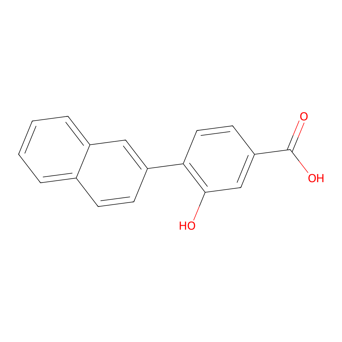 3-Hydroxy-4-(naphthalen-2-YL)benzoic acid molecular structure, CAS 1261902-14-0