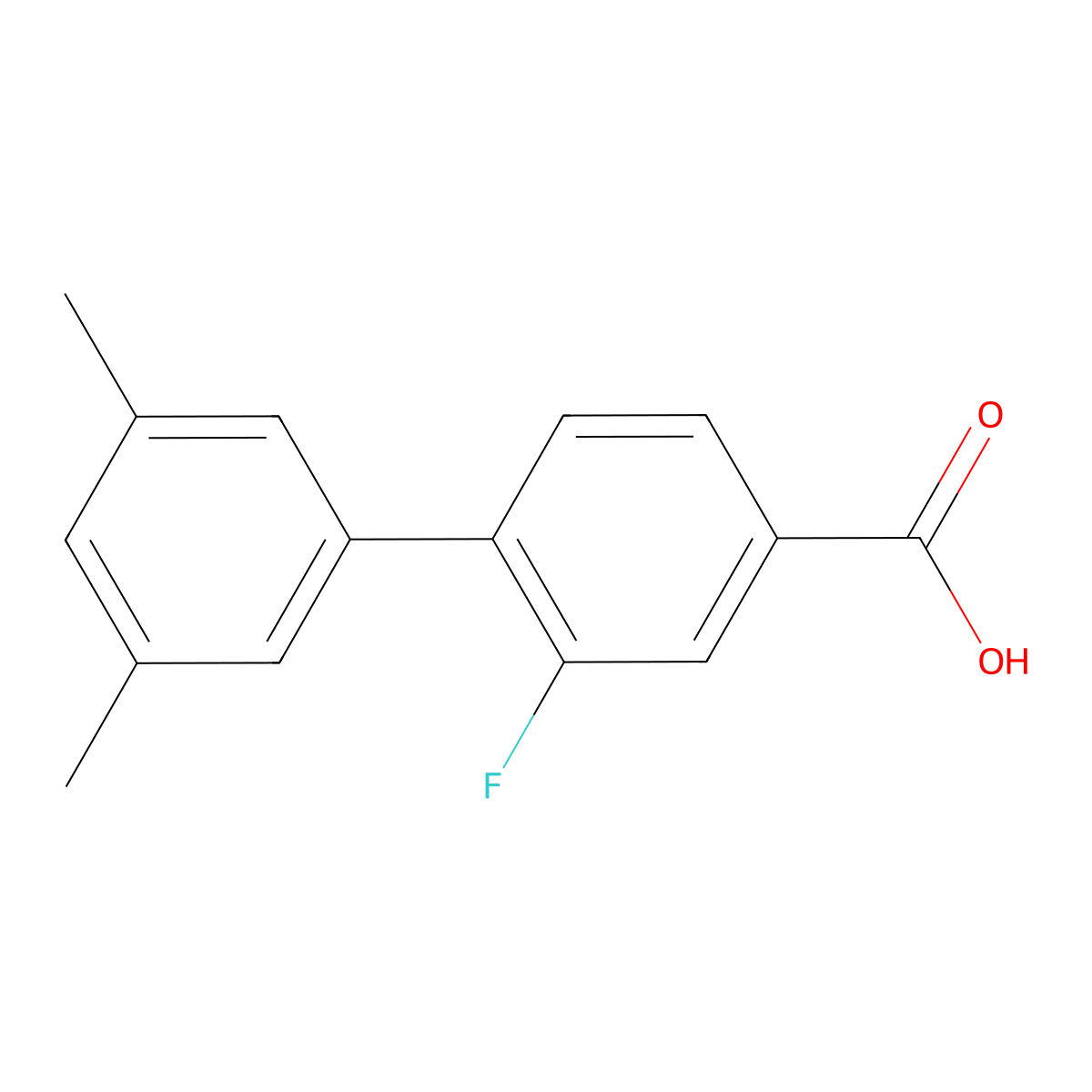 4-(3,5-Dimethylphenyl)-3-fluorobenzoic acid molecular structure, CAS 1261902-15-1