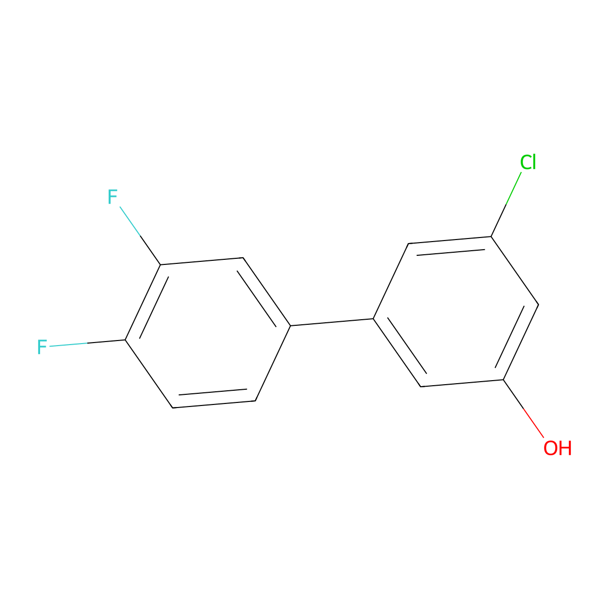 3-Chloro-5-(3,4-difluorophenyl)phenol molecular structure, CAS 1261902-17-3