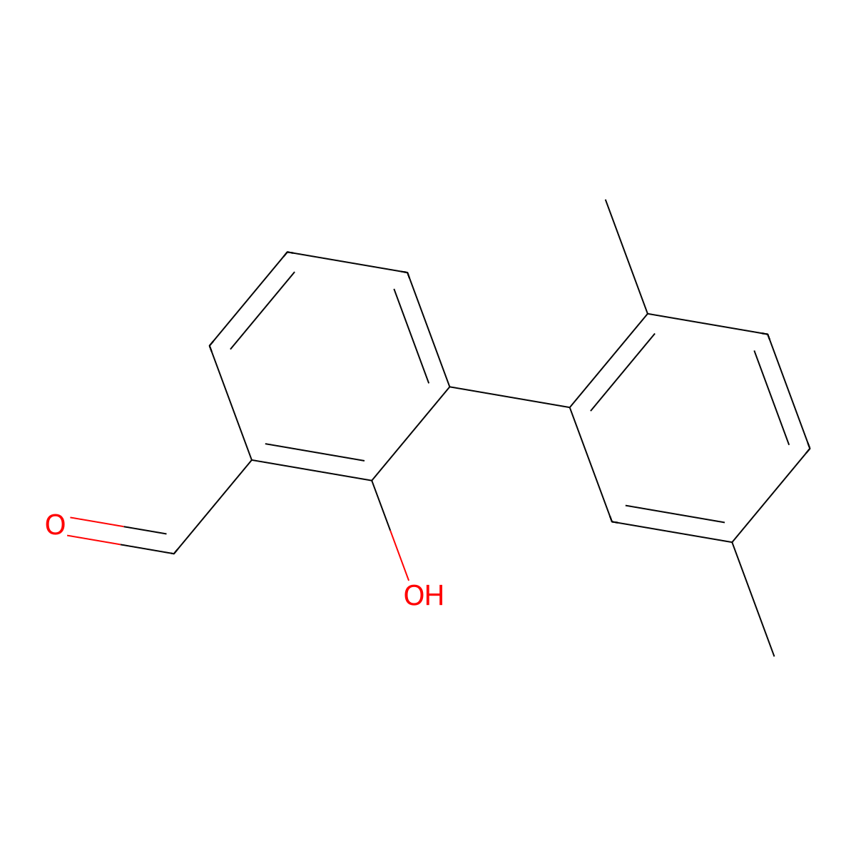 6-(2,5-Dimethylphenyl)-2-formylphenol molecular structure, CAS 1261902-21-9