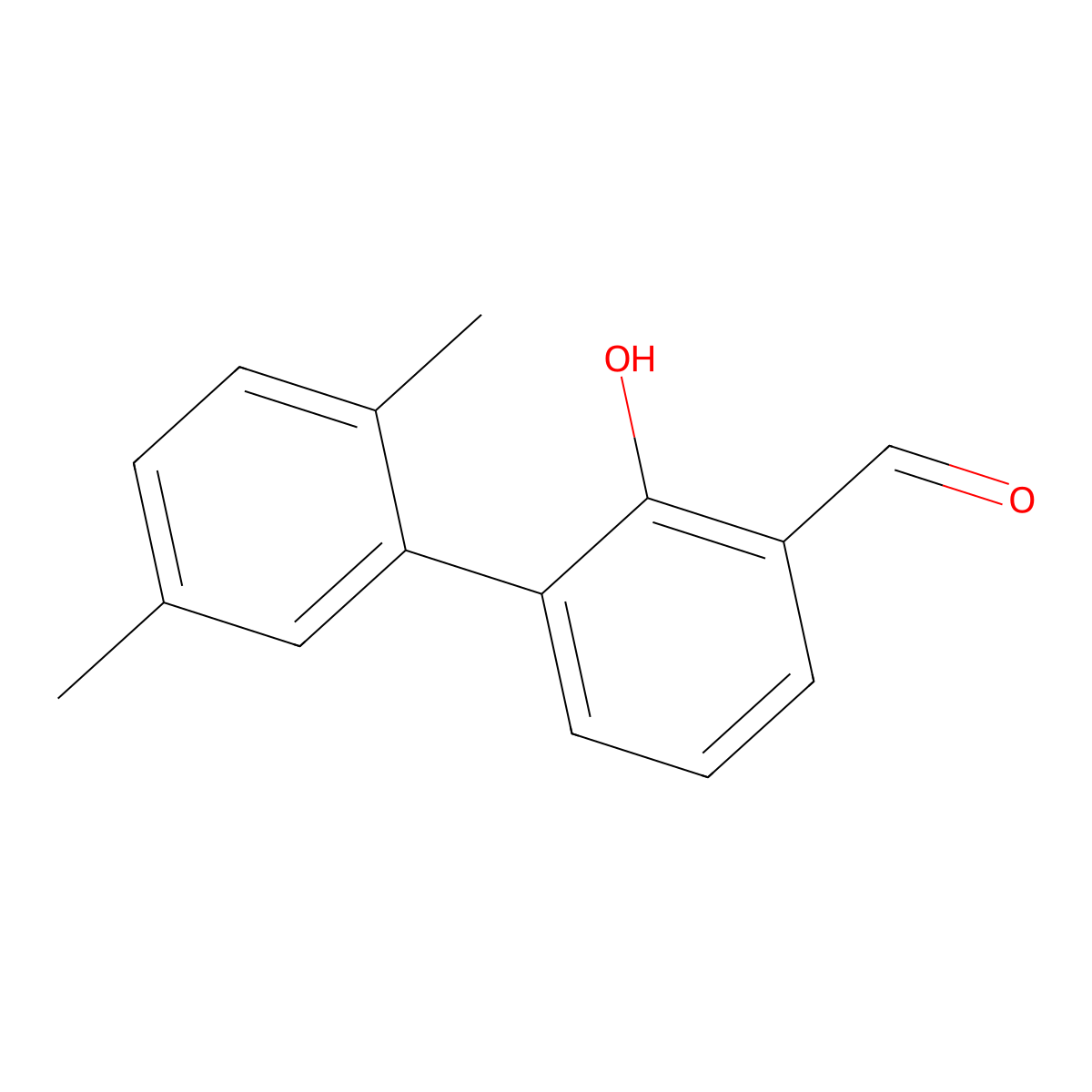 6-(2,5-Dimethylphenyl)-2-formylphenol molecular structure, CAS 1261902-21-9