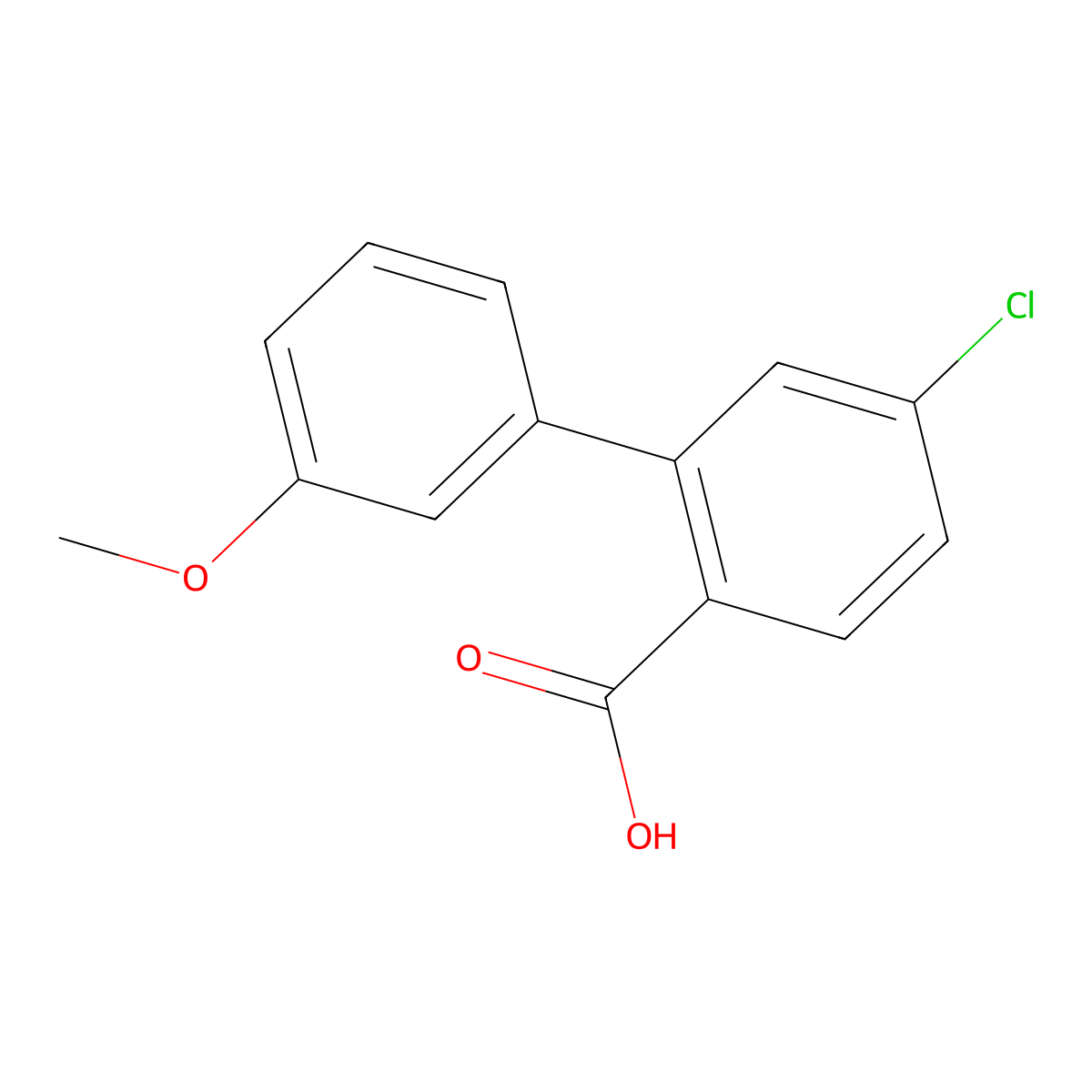 4-Chloro-2-(3-methoxyphenyl)benzoic acid molecular structure, CAS 1261902-22-0