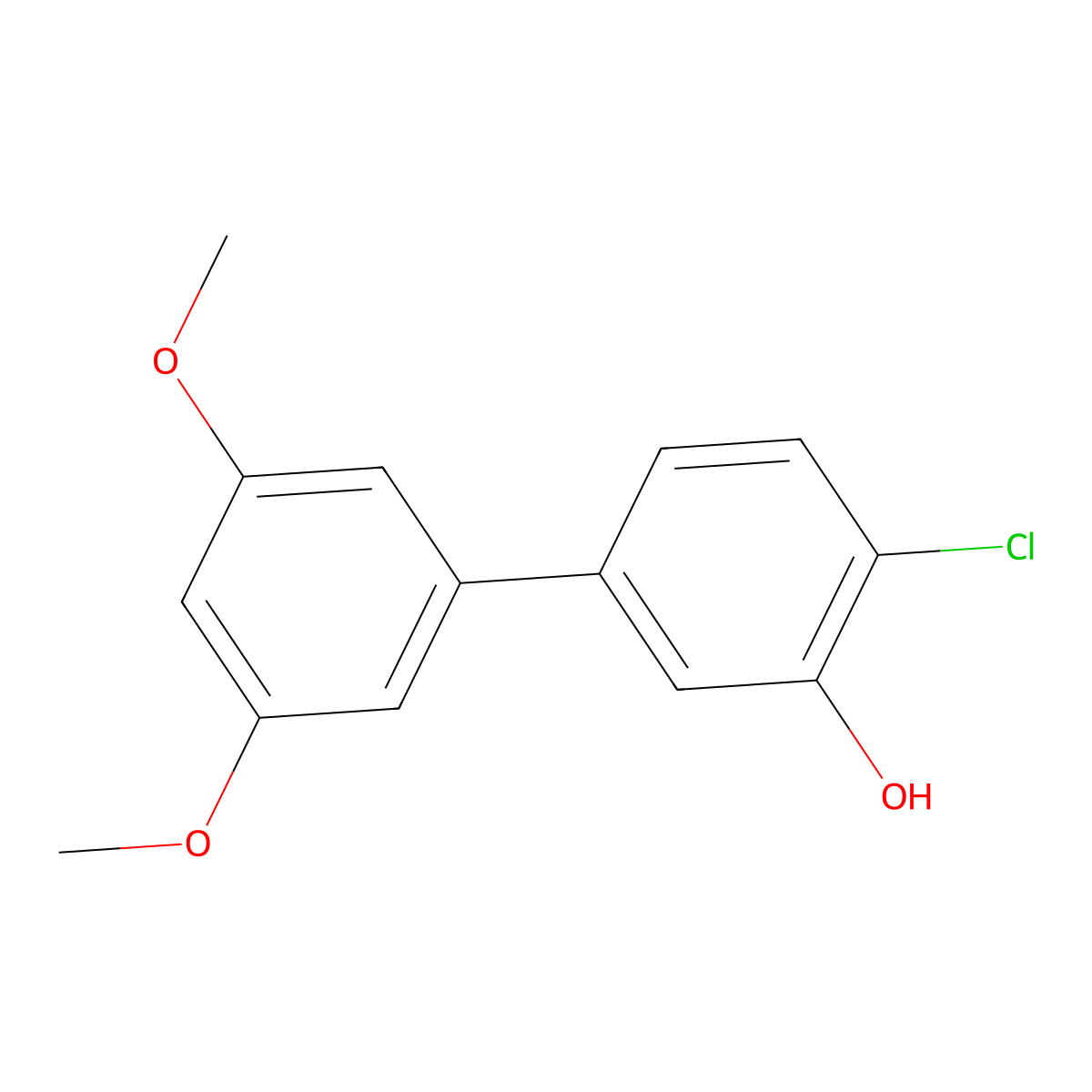 2-Chloro-5-(3,5-dimethoxyphenyl)phenol molecular structure, CAS 1261902-50-4