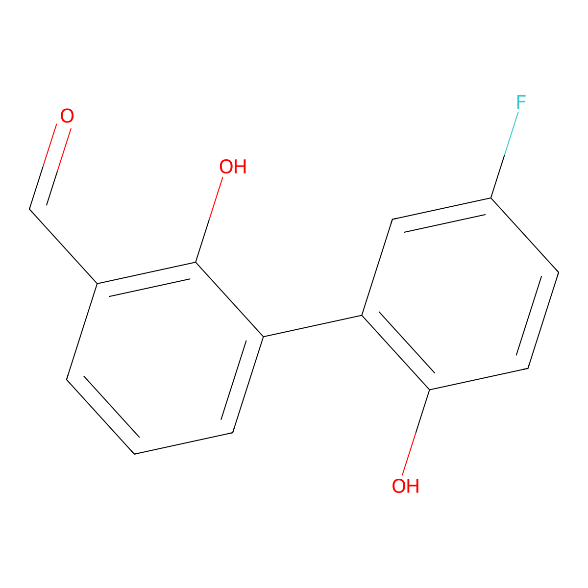 6-(5-Fluoro-2-hydroxyphenyl)-2-formylphenol molecular structure, CAS 1261902-59-3