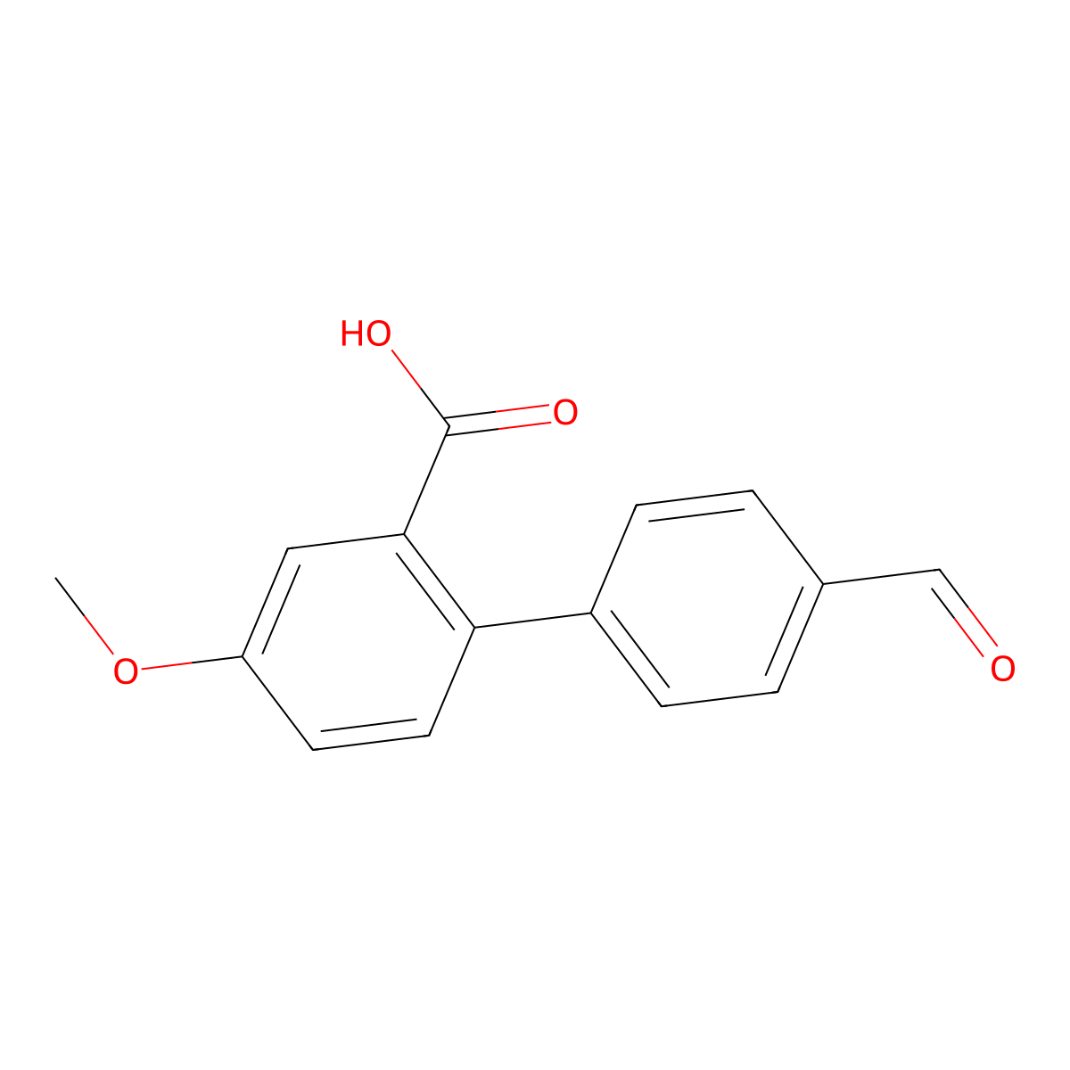 2-(4-Formylphenyl)-5-methoxybenzoic acid molecular structure, CAS 1261902-74-2