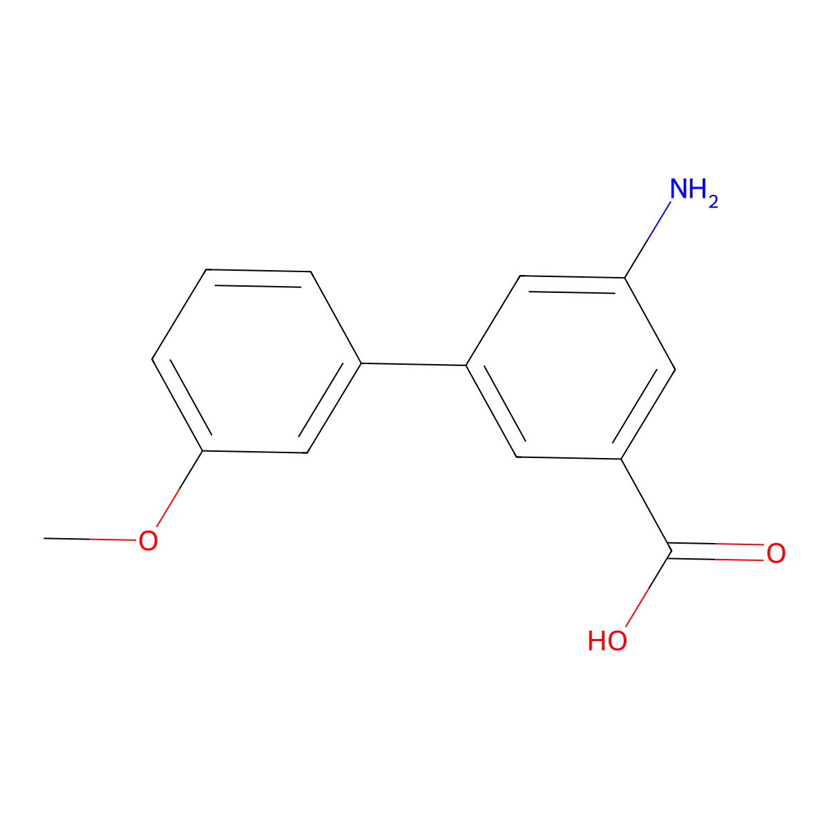 3-Amino-5-(3-methoxyphenyl)benzoic acid molecular structure, CAS 1261902-76-4
