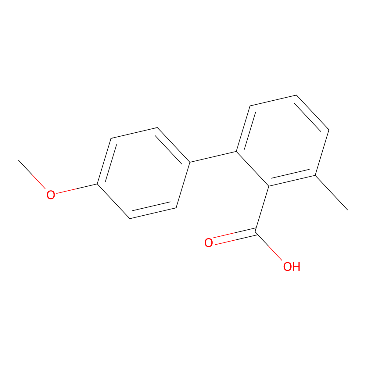 2-(4-Methoxyphenyl)-6-methylbenzoic acid molecular structure, CAS 1261902-83-3