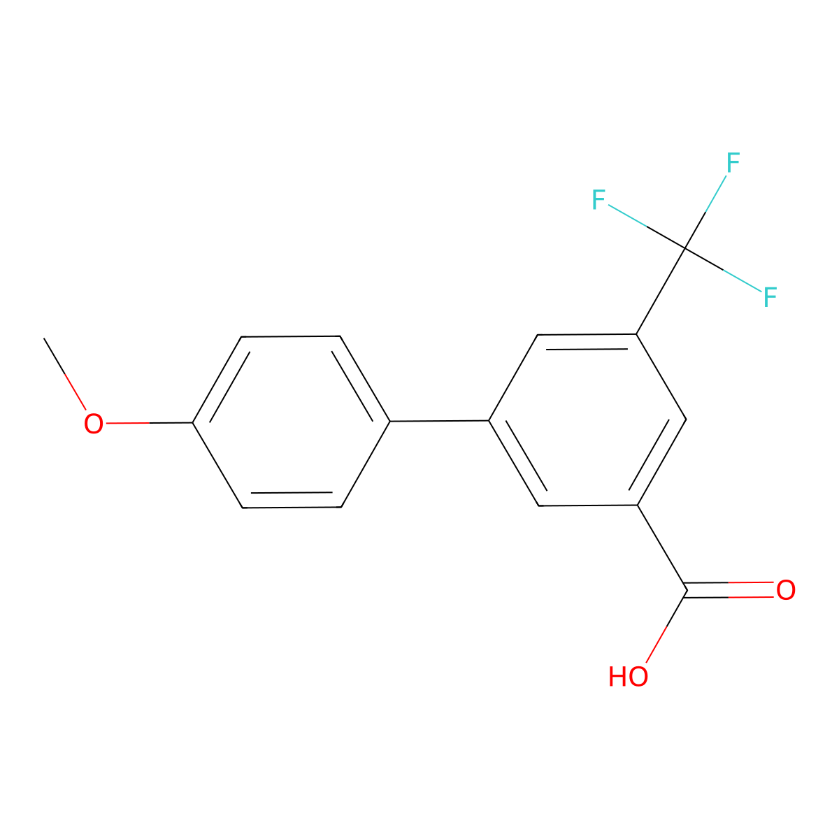 3-(4-Methoxyphenyl)-5-trifluoromethylbenzoic acid molecular structure, CAS 1261902-93-5