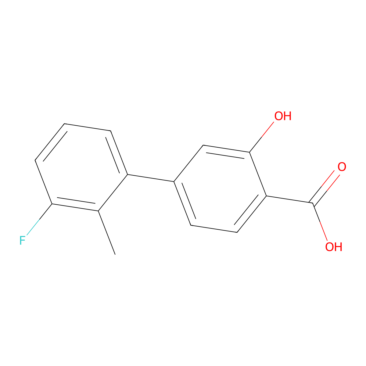 4-(3-Fluoro-2-methylphenyl)-2-hydroxybenzoic acid molecular structure, CAS 1261902-94-6