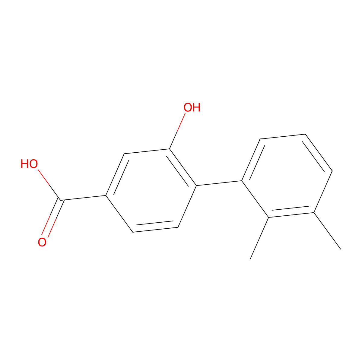4-(2,3-Dimethylphenyl)-3-hydroxybenzoic acid molecular structure, CAS 1261902-97-9
