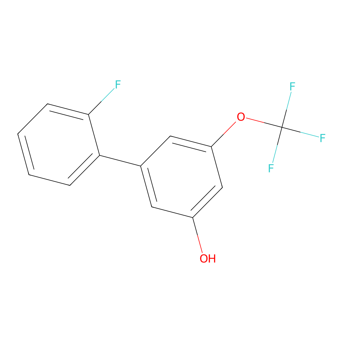 5-(2-Fluorophenyl)-3-trifluoromethoxyphenol molecular structure, CAS 1261903-09-6