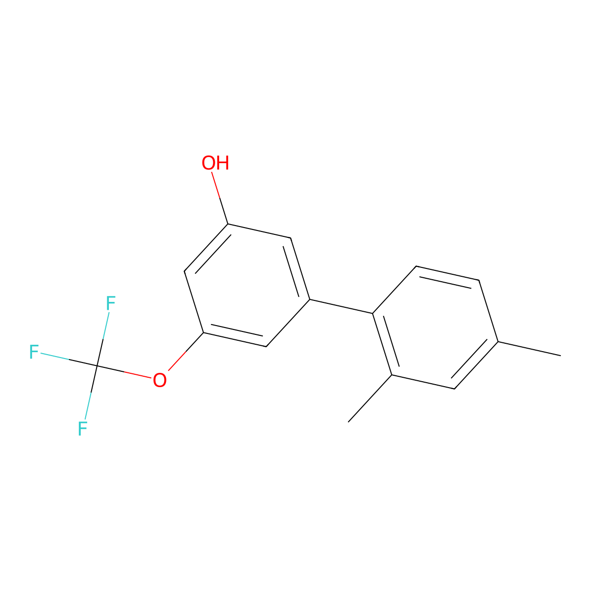 5-(2,4-Dimethylphenyl)-3-trifluoromethoxyphenol molecular structure, CAS 1261903-19-8
