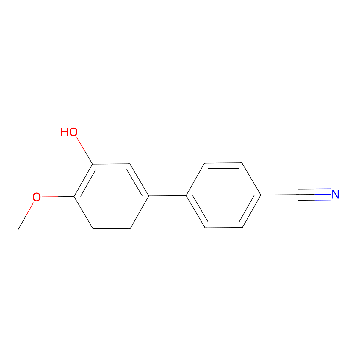 5-(4-Cyanophenyl)-2-methoxyphenol molecular structure, CAS 1261903-27-8