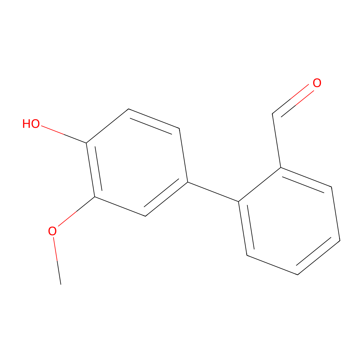 4-(2-Formylphenyl)-2-methoxyphenol molecular structure, CAS 1261903-32-5