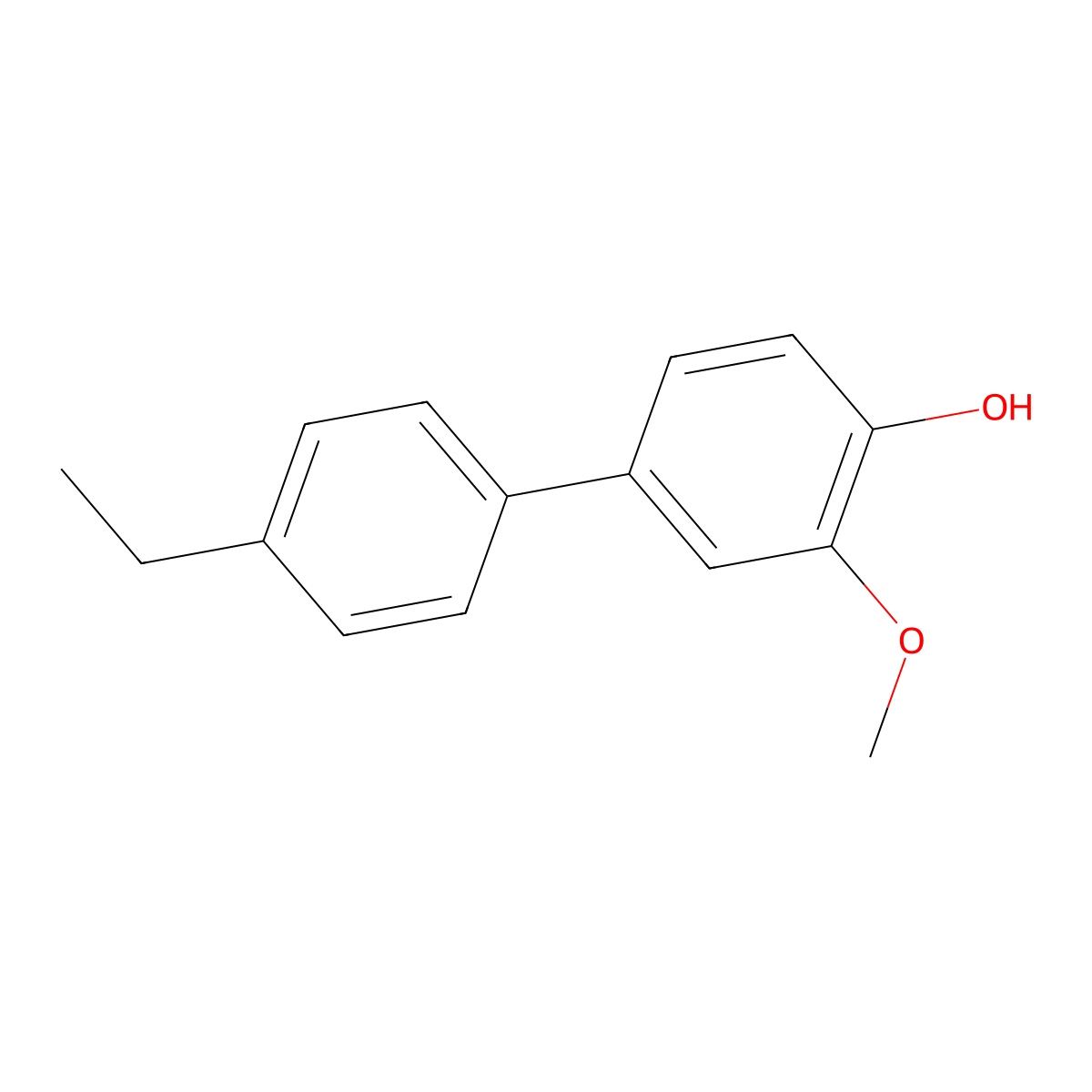 4-(4-Ethylphenyl)-2-methoxyphenol molecular structure, CAS 1261903-38-1