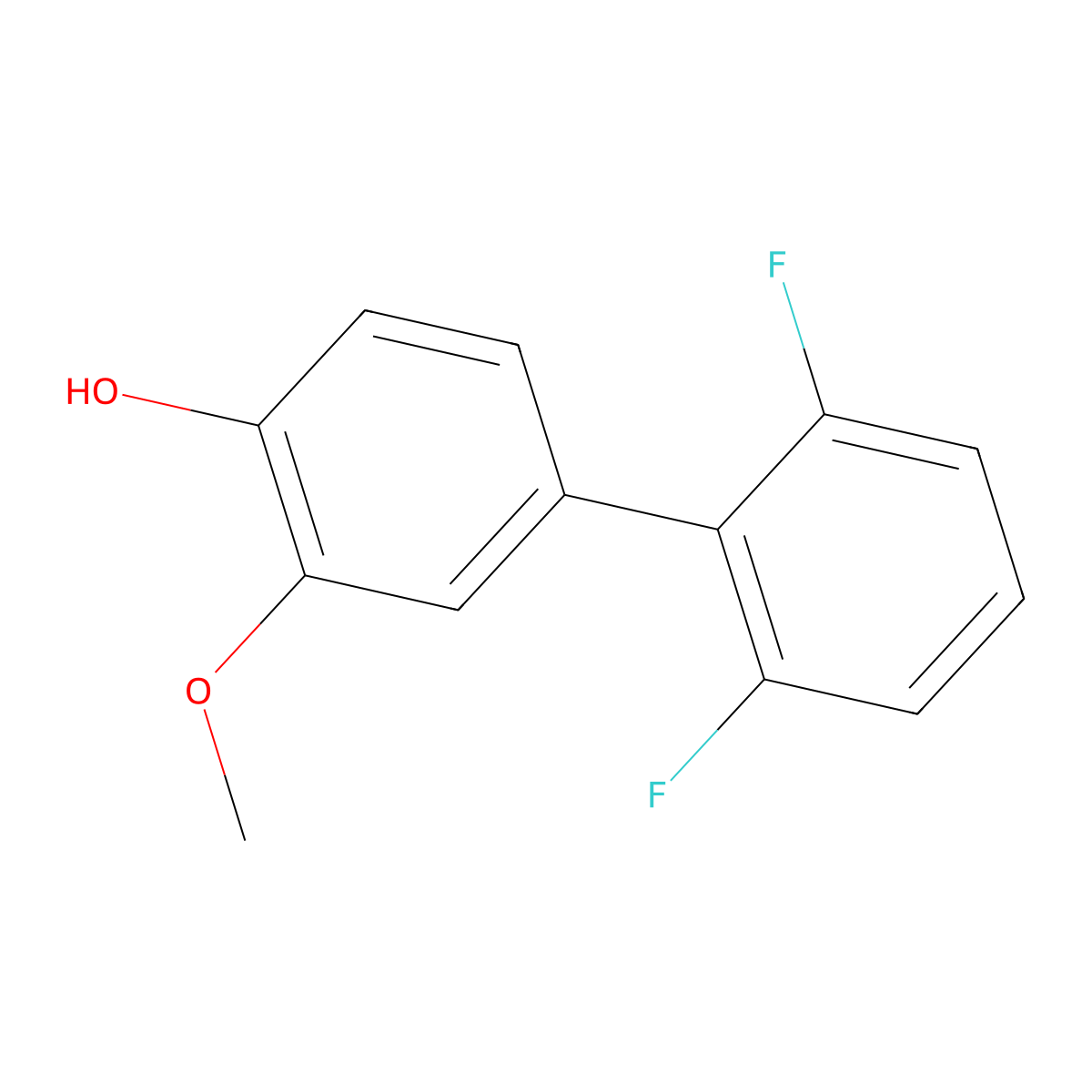4-(2,6-Difluorophenyl)-2-methoxyphenol molecular structure, CAS 1261903-53-0