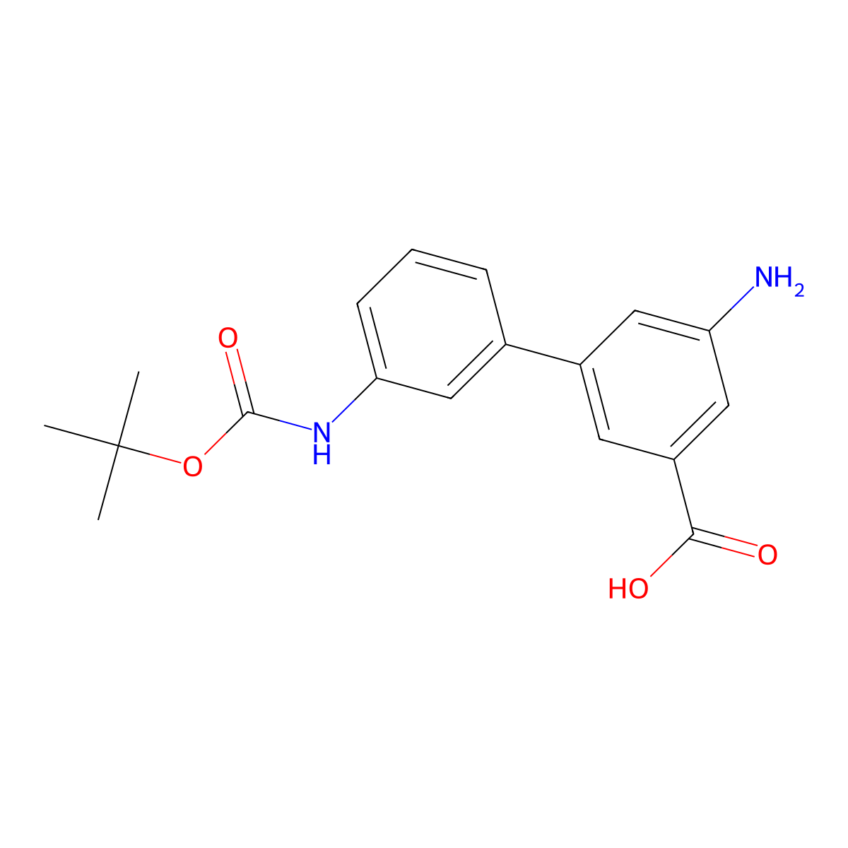 3-Amino-5-(3-boc-aminophenyl)benzoic acid molecular structure, CAS 1261903-60-9