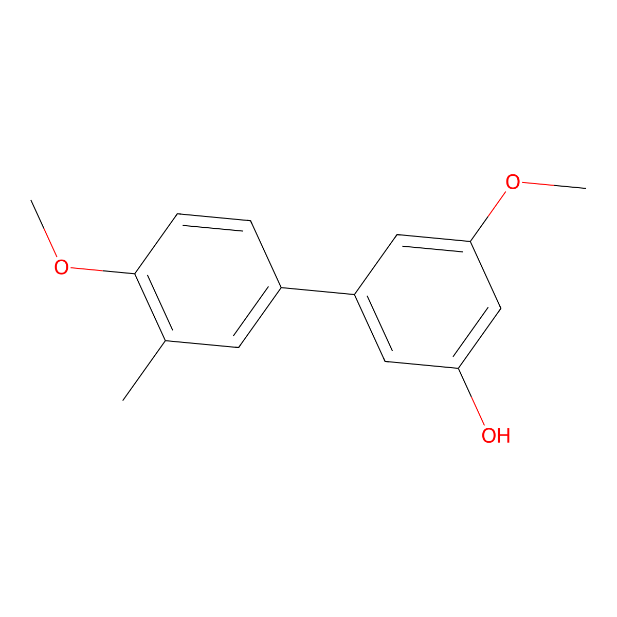 4',5-Dimethoxy-3'-methyl[1,1'-biphenyl]-3-ol molecular structure, CAS 1261903-61-0