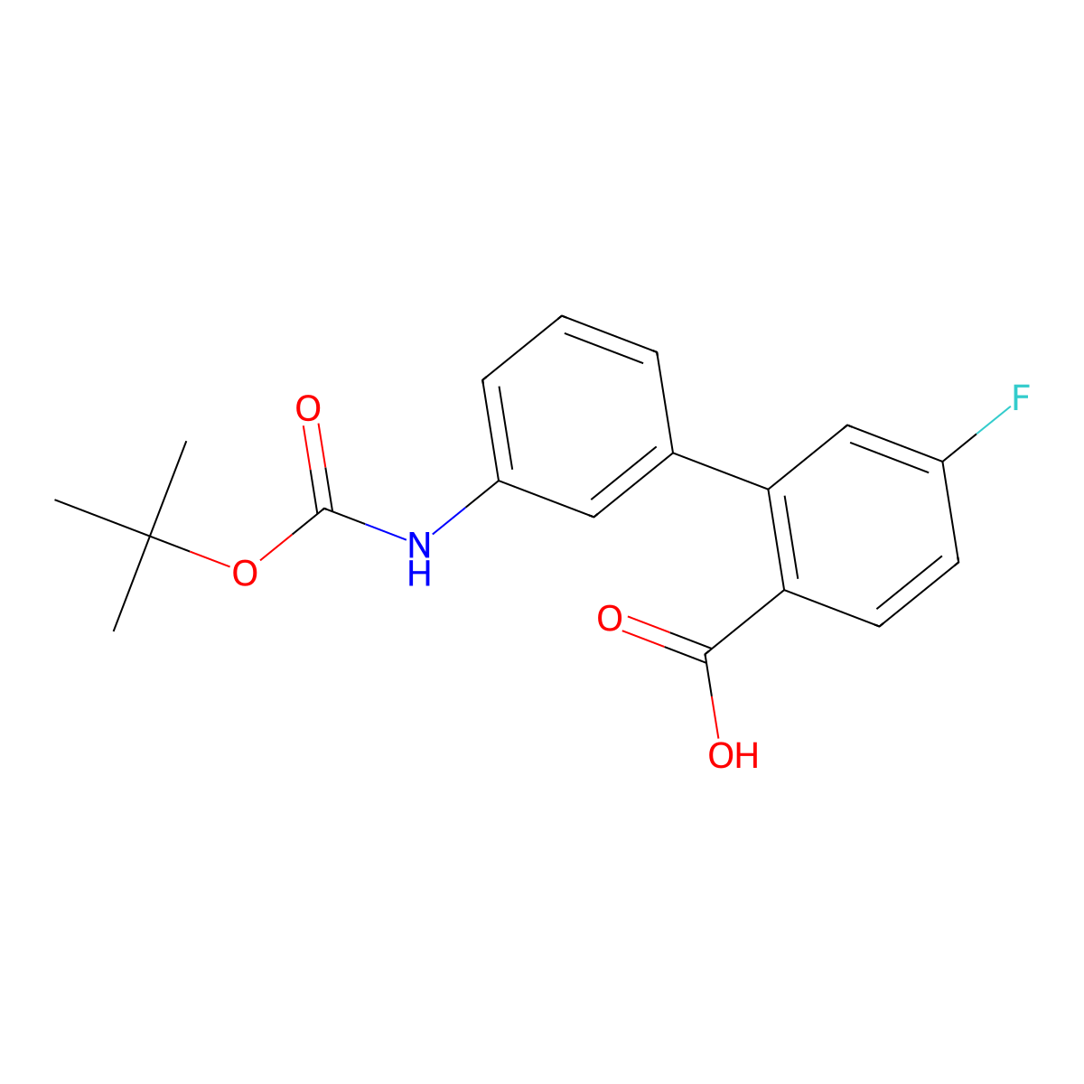 2-(3-BOC-Aminophenyl)-4-fluorobenzoic acid molecular structure, CAS 1261903-68-7